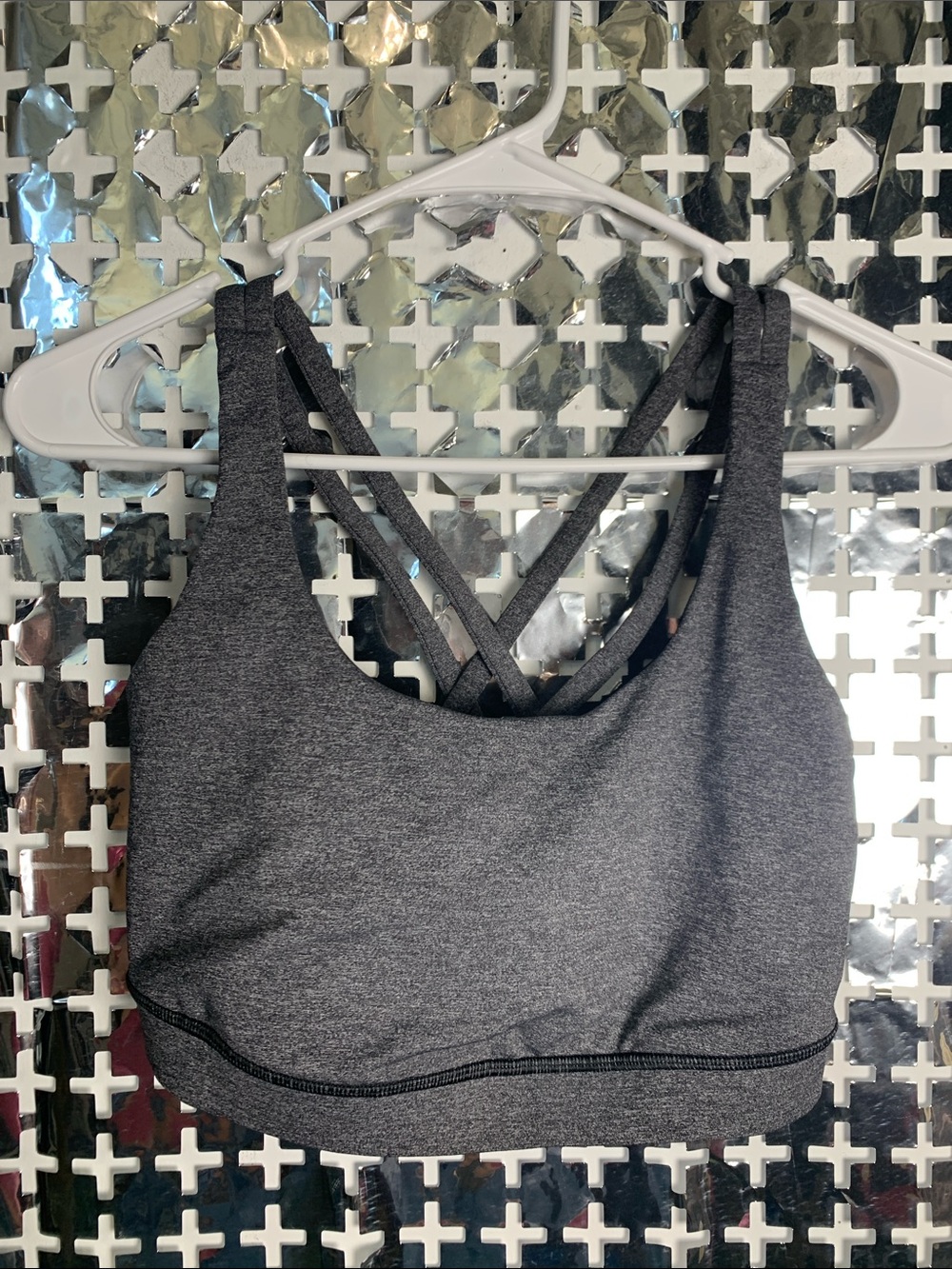 lululemon athletica Charcoal Gray Strappy Sports Bra